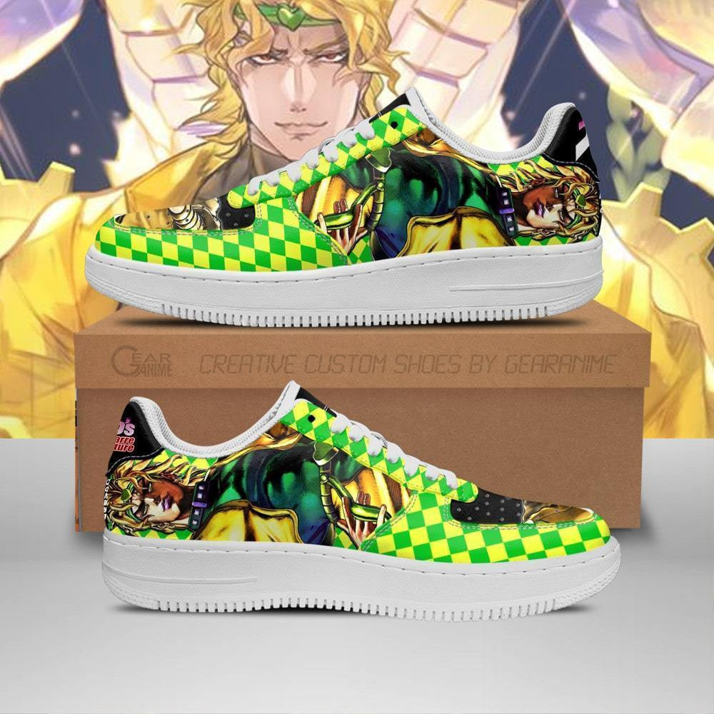 Baskets Anime Dio Brando en Cuir Chaussures Basses Unisexes Anime Manga