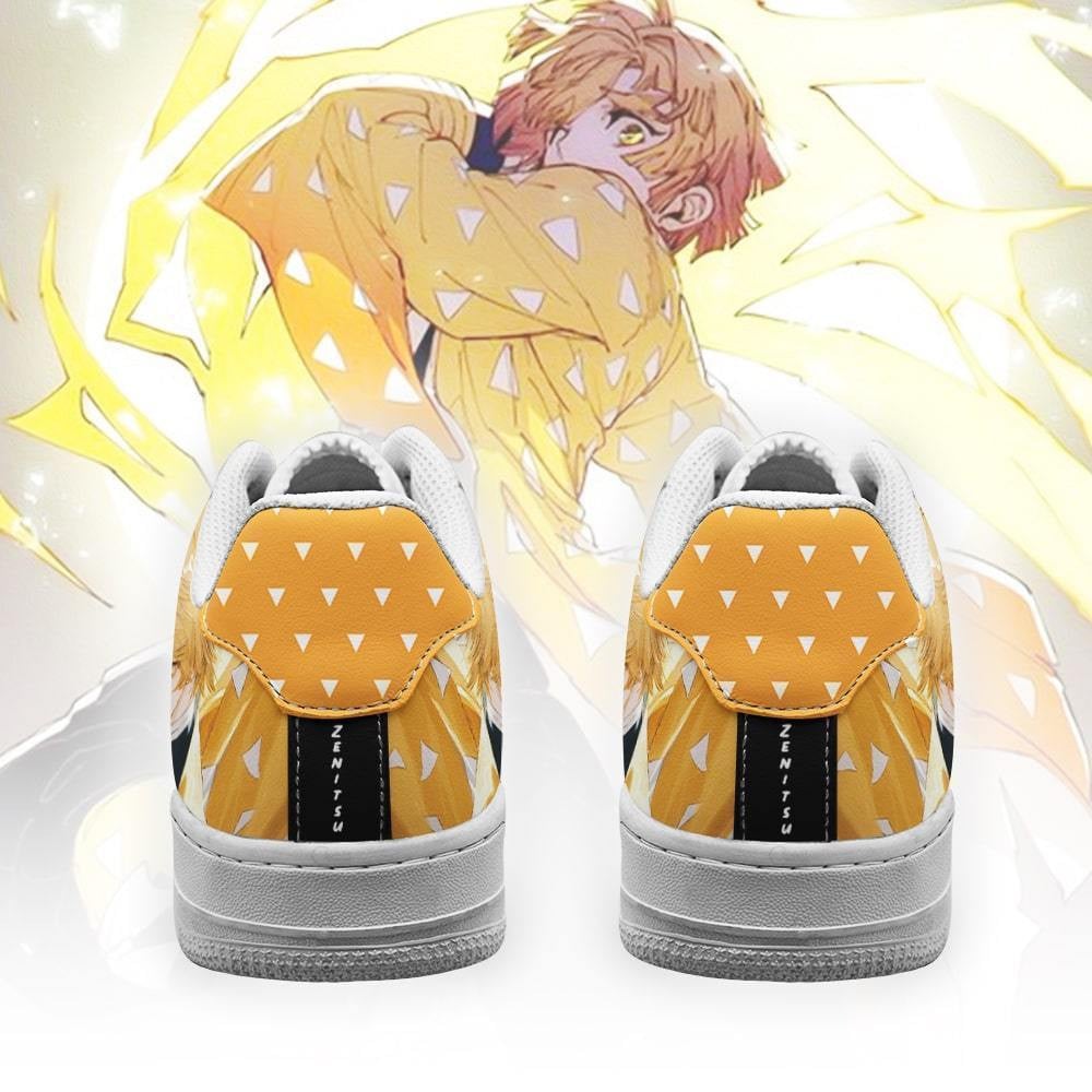 Baskets Anime Zenitsu Custom Low-Top Leather Sneakers Serious Moment en Cuir Chaussures Basses Unisexes Anime Manga