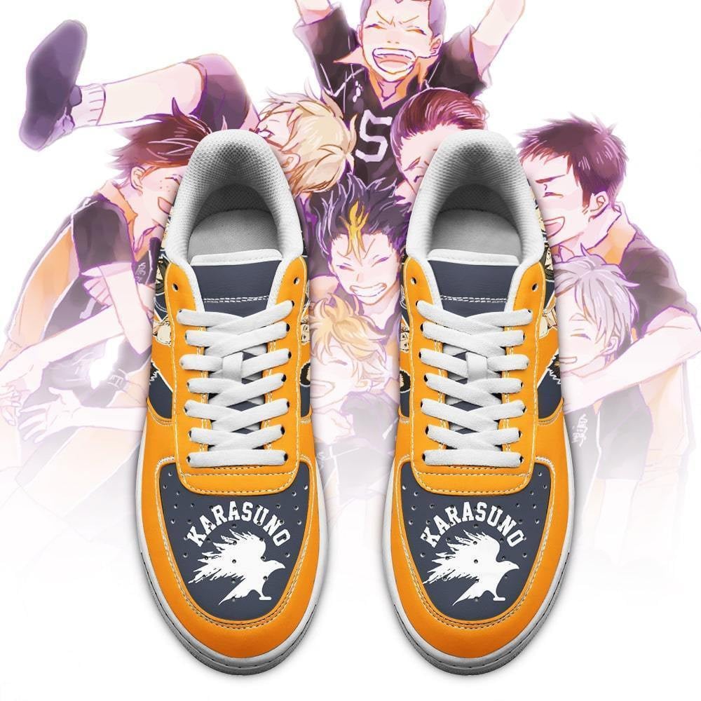 Baskets Anime Karasuno en Cuir Chaussures Basses Unisexes Anime Manga
