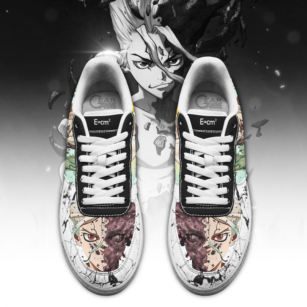 Baskets Anime Dr. Stone Senku Ishigami en Cuir Chaussures Basses Unisexes Anime Manga