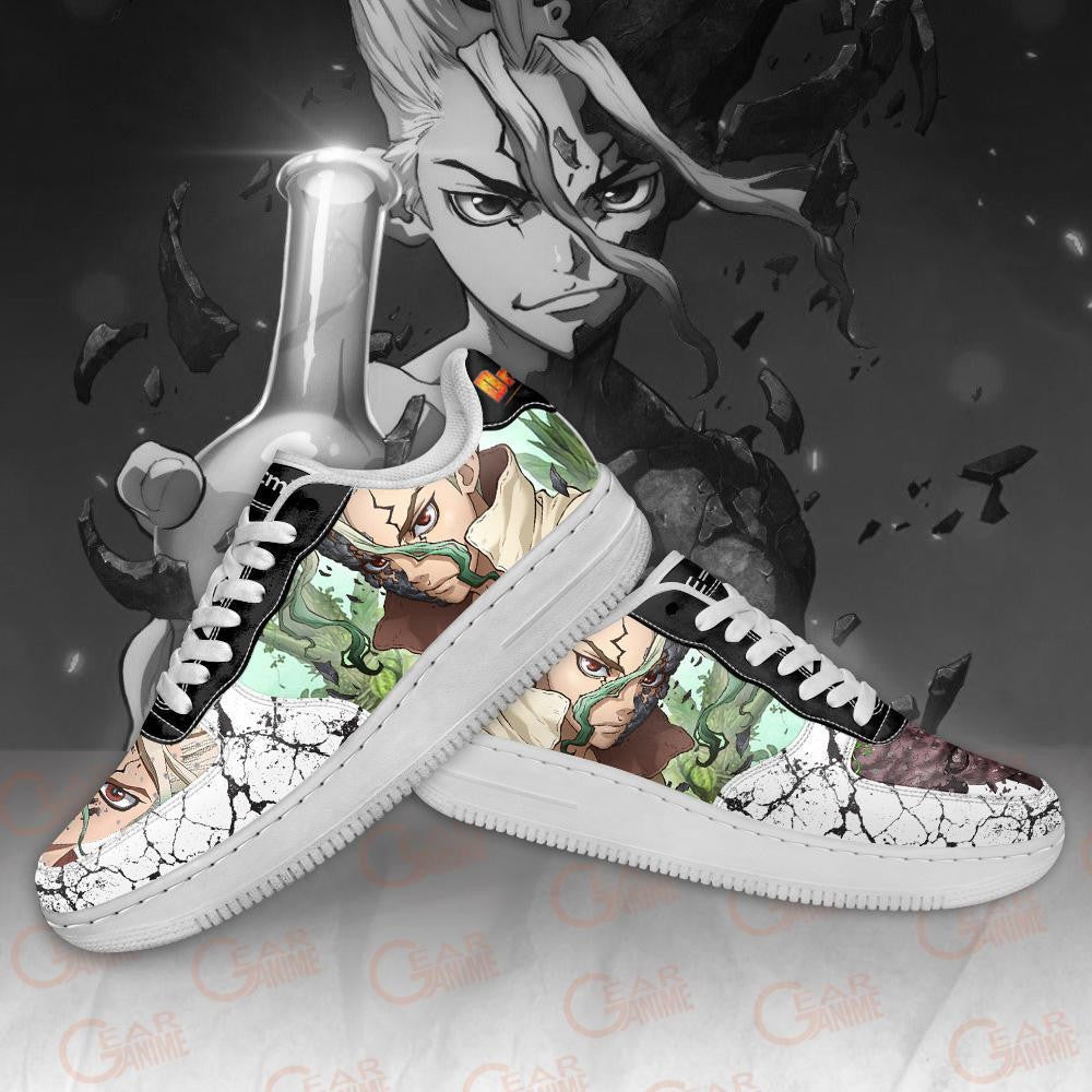 Baskets Anime Dr. Stone Senku Ishigami en Cuir Chaussures Basses Unisexes Anime Manga