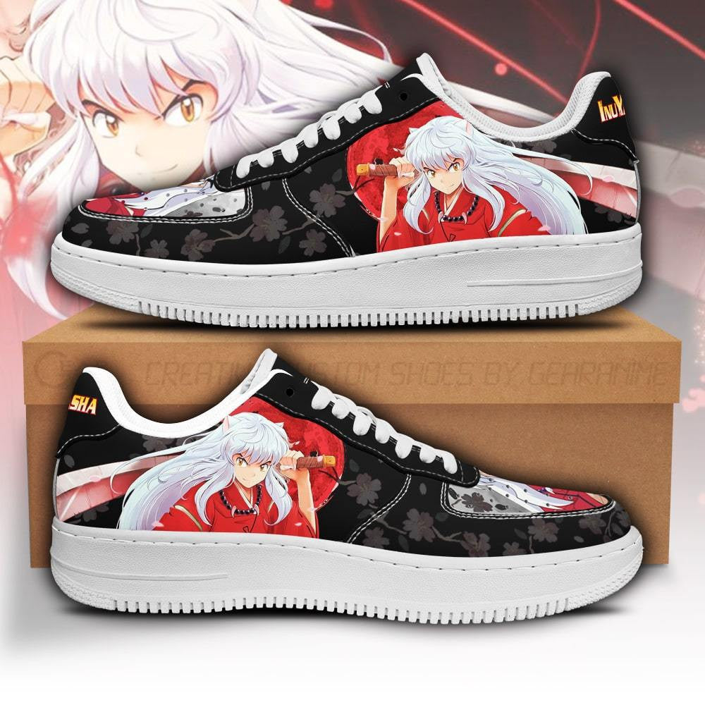 Baskets Anime InuYasha en Cuir Chaussures Basses Unisexes Anime Manga