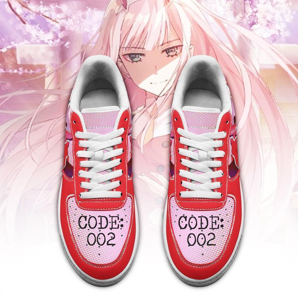 Baskets Anime Code 002 Zero Two en Cuir Chaussures Basses Unisexes Anime Manga