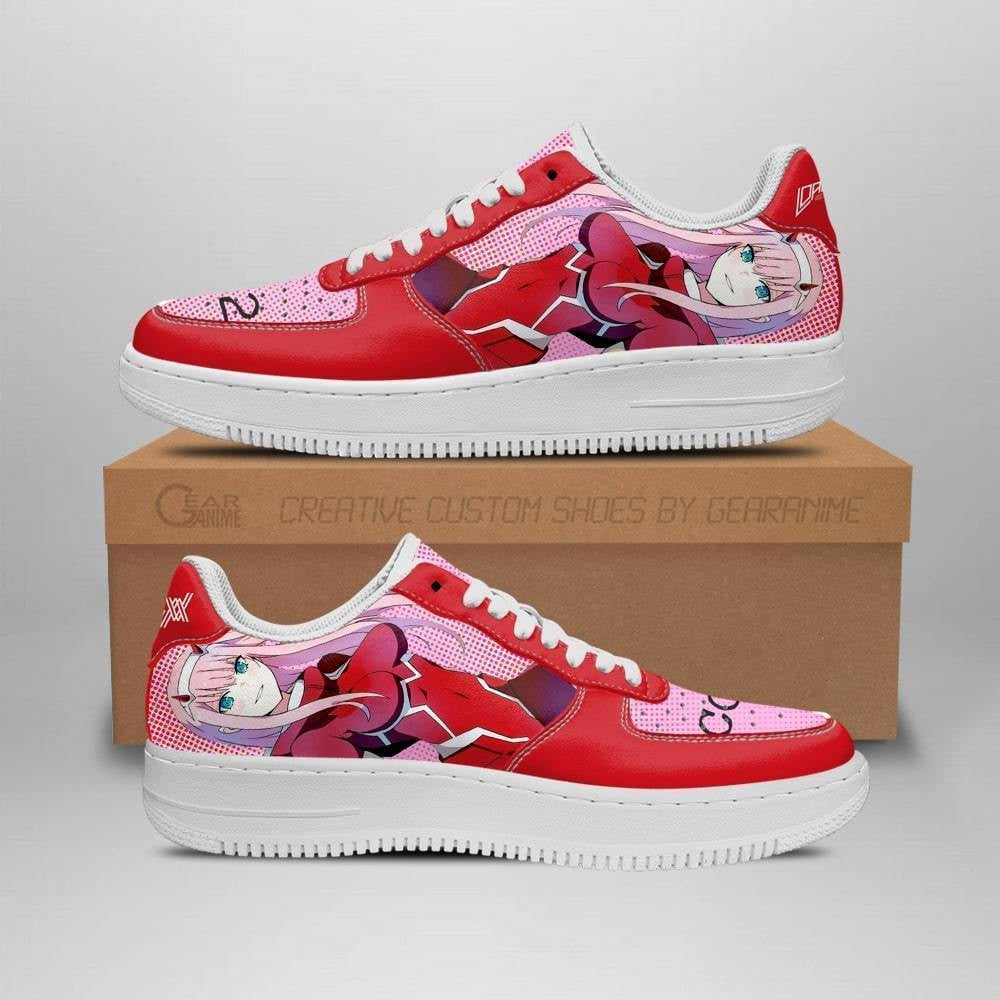 Baskets Anime Code 002 Zero Two en Cuir Chaussures Basses Unisexes Anime Manga