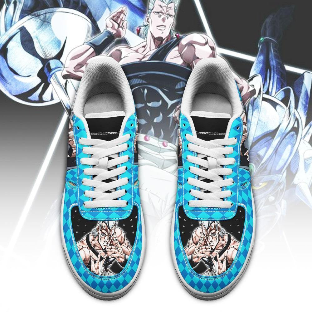 Baskets Anime Jean Pierre Polnareff en Cuir Chaussures Basses Unisexes Anime Manga
