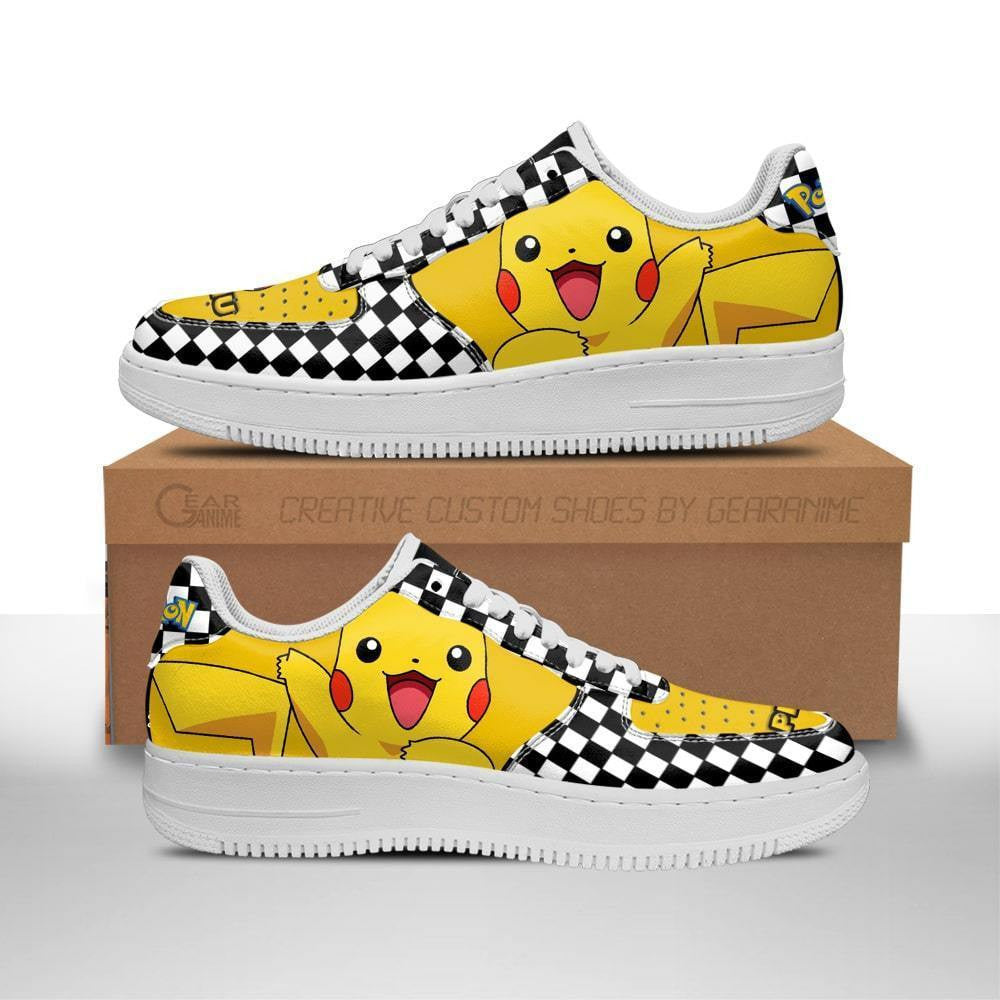 Baskets Anime Pikachu en Cuir Chaussures Basses Unisexes Anime Manga