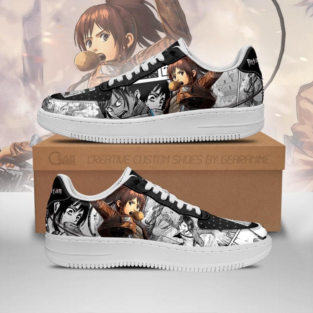 Baskets Anime AOT Sasha en Cuir Chaussures Basses Unisexes Anime Manga