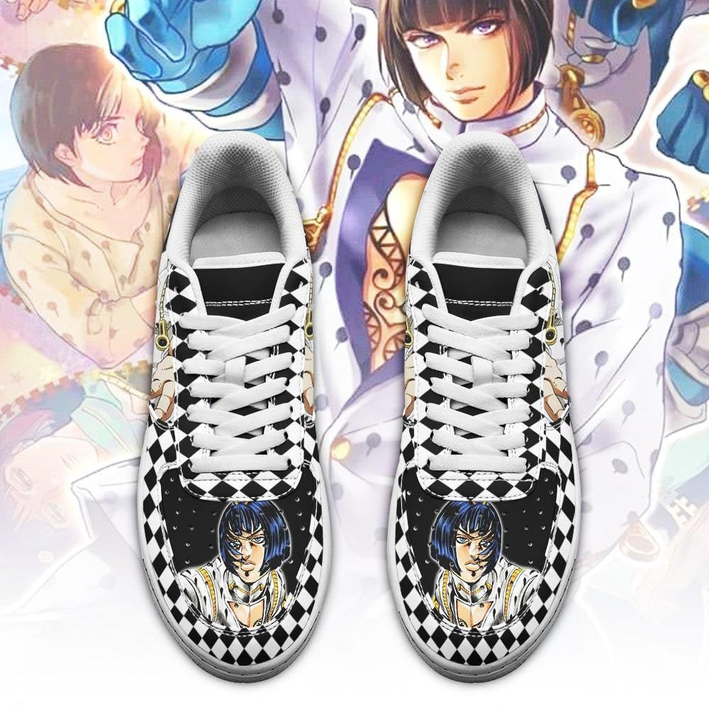 Baskets Anime Bruno Bucciarati en Cuir Chaussures Basses Unisexes Anime Manga