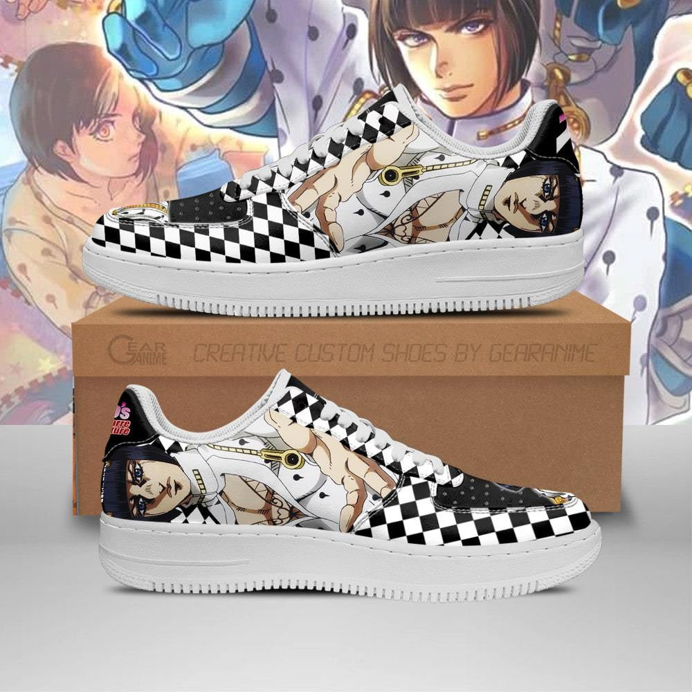 Baskets Anime Bruno Bucciarati en Cuir Chaussures Basses Unisexes Anime Manga