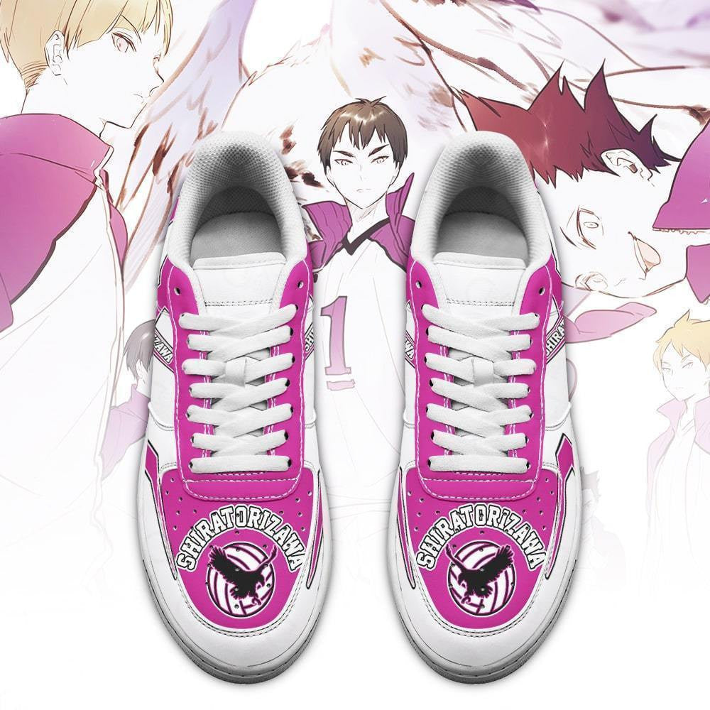 Baskets Anime Shiratorizawa Academy en Cuir Chaussures Basses Unisexes Anime Manga