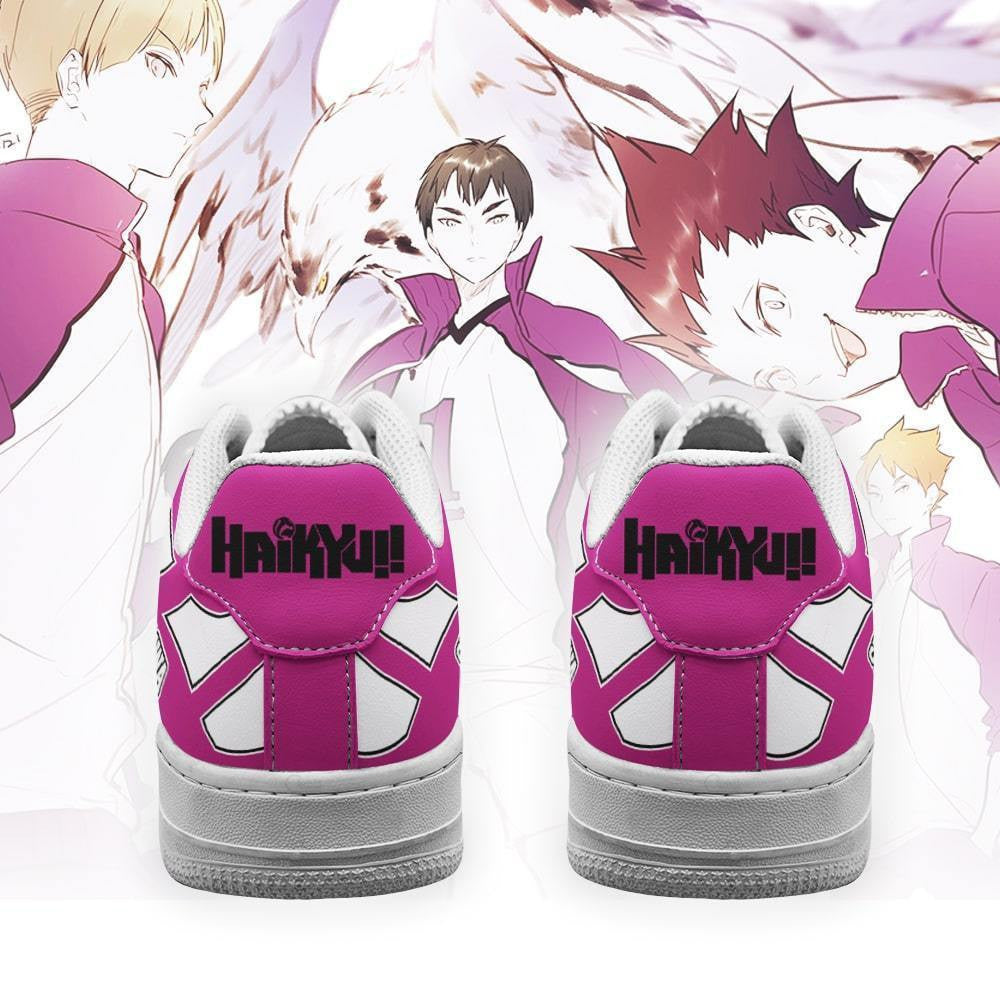 Baskets Anime Shiratorizawa Academy en Cuir Chaussures Basses Unisexes Anime Manga