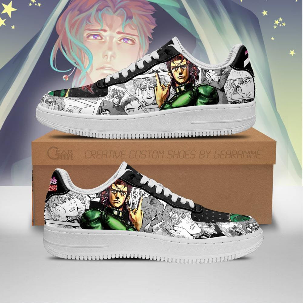 Baskets Anime Noriaki Kakyoin en Cuir Chaussures Basses Unisexes Anime Manga