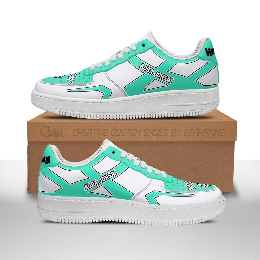 Baskets Anime Aobajohsai High en Cuir Chaussures Basses Unisexes Anime Manga