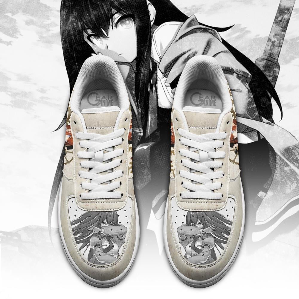 Baskets Anime Kurisu Makise en Cuir Chaussures Basses Unisexes Anime Manga