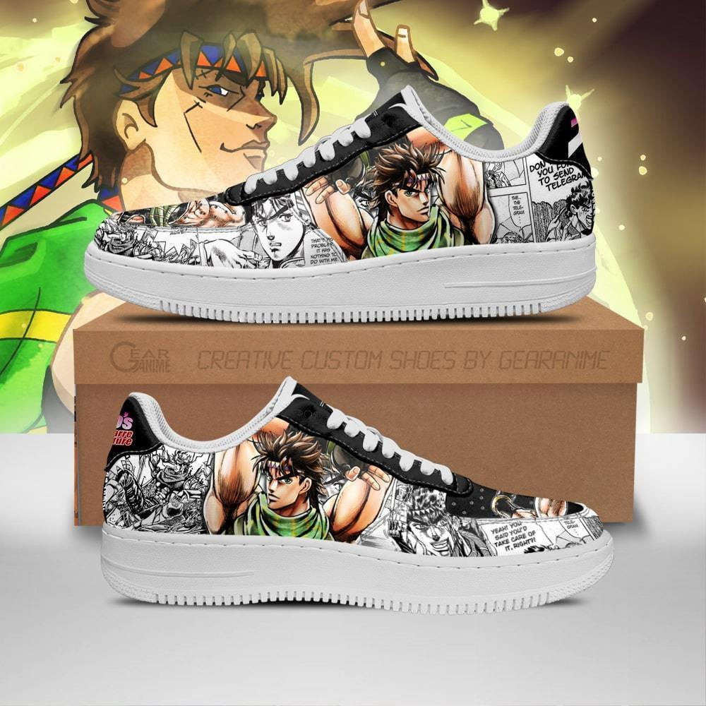 Baskets Anime Joseph Joestar en Cuir Chaussures Basses Unisexes Anime Manga
