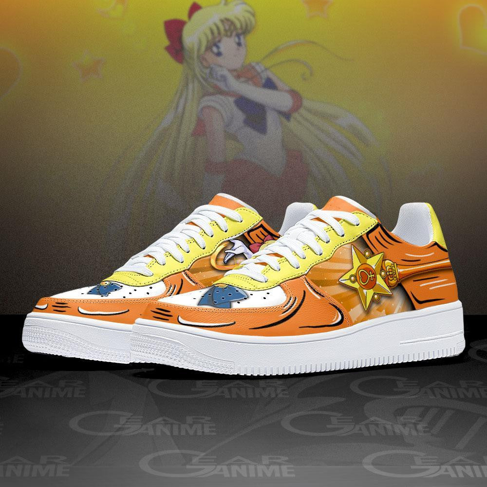 Baskets Anime Sailor Venus en Cuir Chaussures Basses Unisexes Anime Manga
