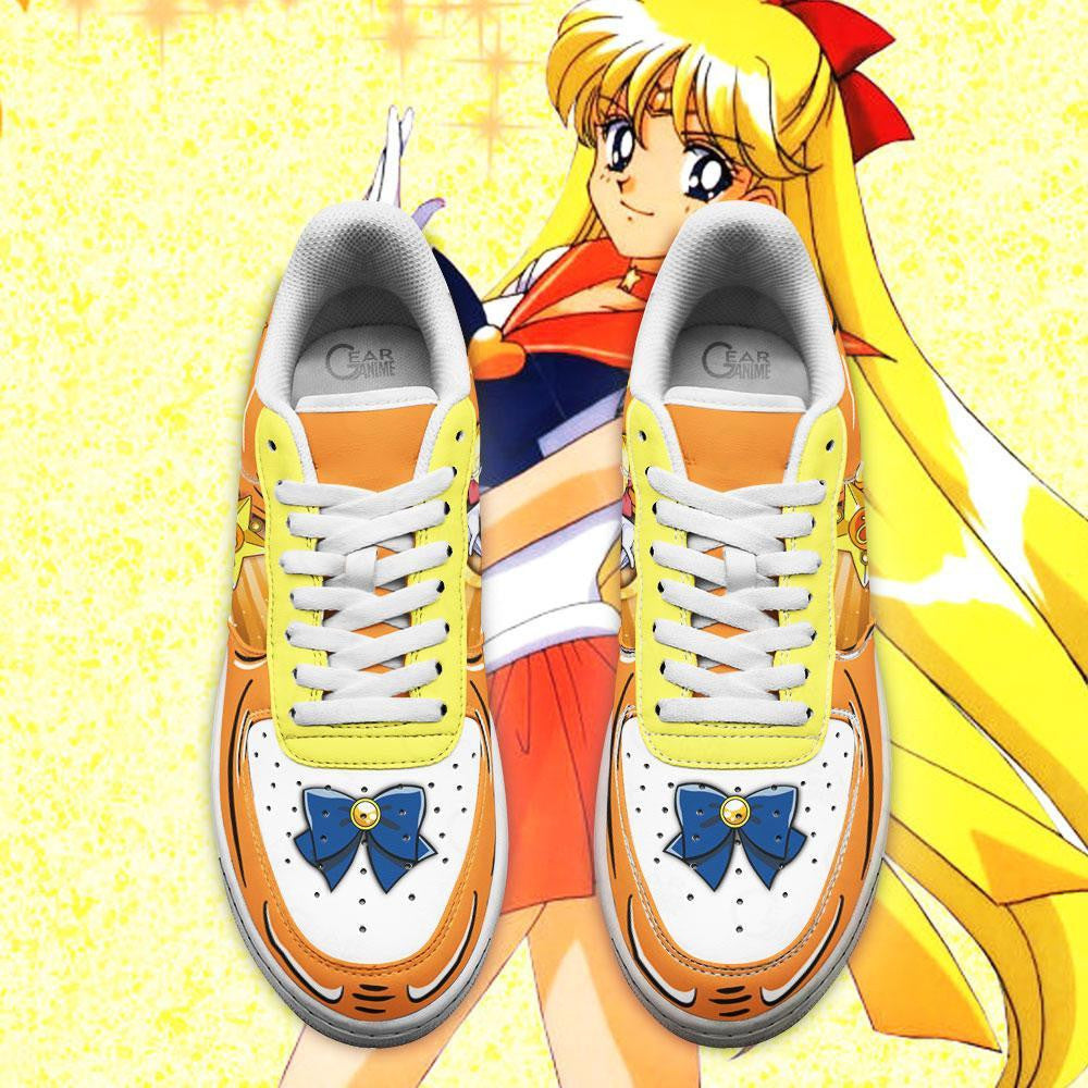 Baskets Anime Sailor Venus en Cuir Chaussures Basses Unisexes Anime Manga
