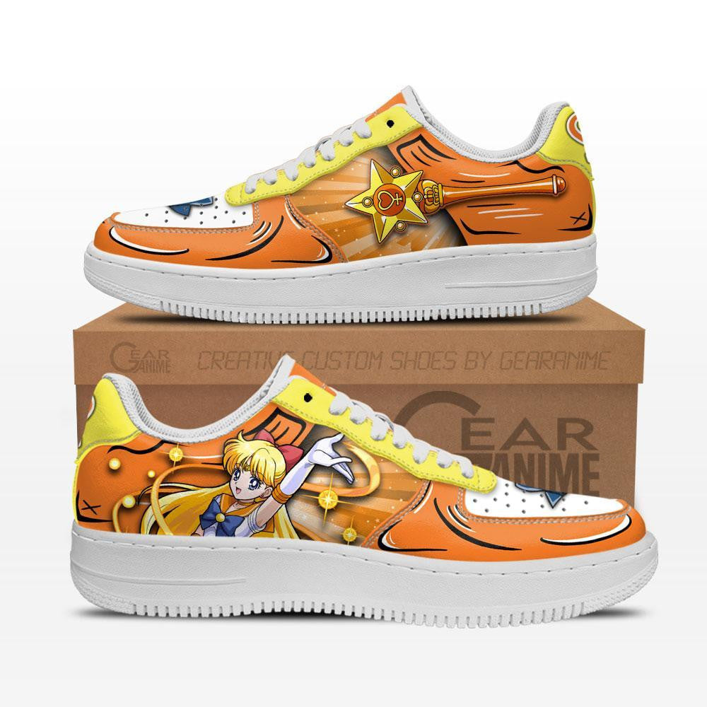 Baskets Anime Sailor Venus en Cuir Chaussures Basses Unisexes Anime Manga