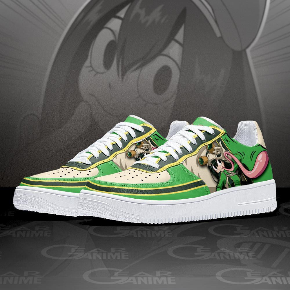 Baskets Anime Tsuyu Asui en Cuir Chaussures Basses Unisexes Anime Manga