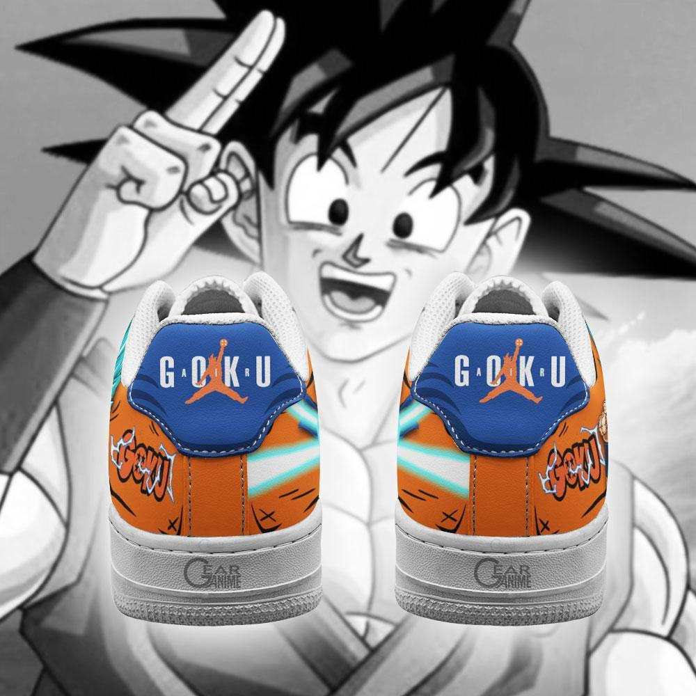 Baskets Anime Goku Blue en Cuir Chaussures Basses Unisexes Dragon Ball