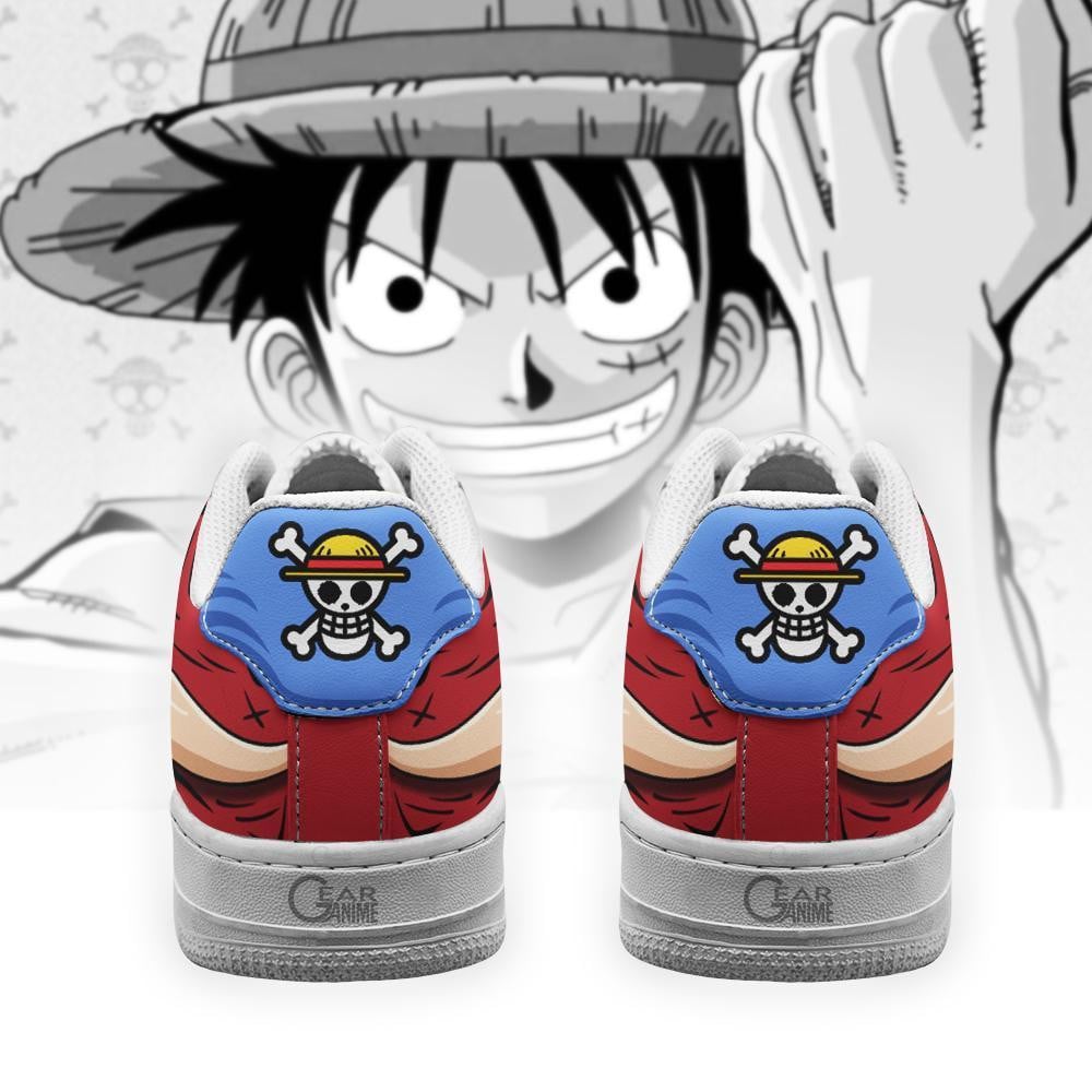 Baskets Anime Luffy Gomu Gomu en Cuir Chaussures Basses Unisexes One Piece