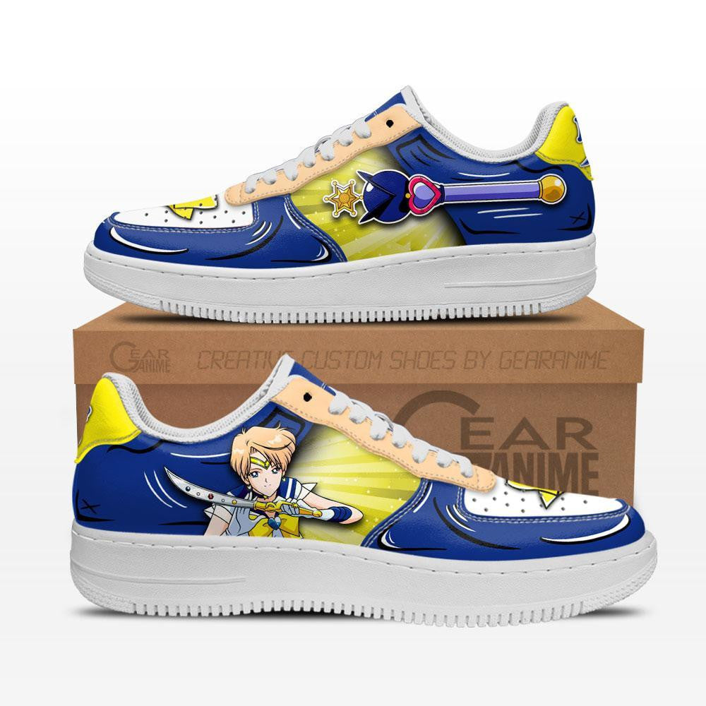 Baskets Anime Sailor Uranus en Cuir Chaussures Basses Unisexes Anime Manga