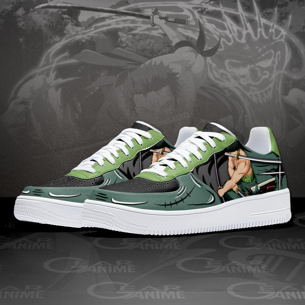 Baskets Anime Zoro Santoryu en Cuir Chaussures Basses Unisexes One Piece