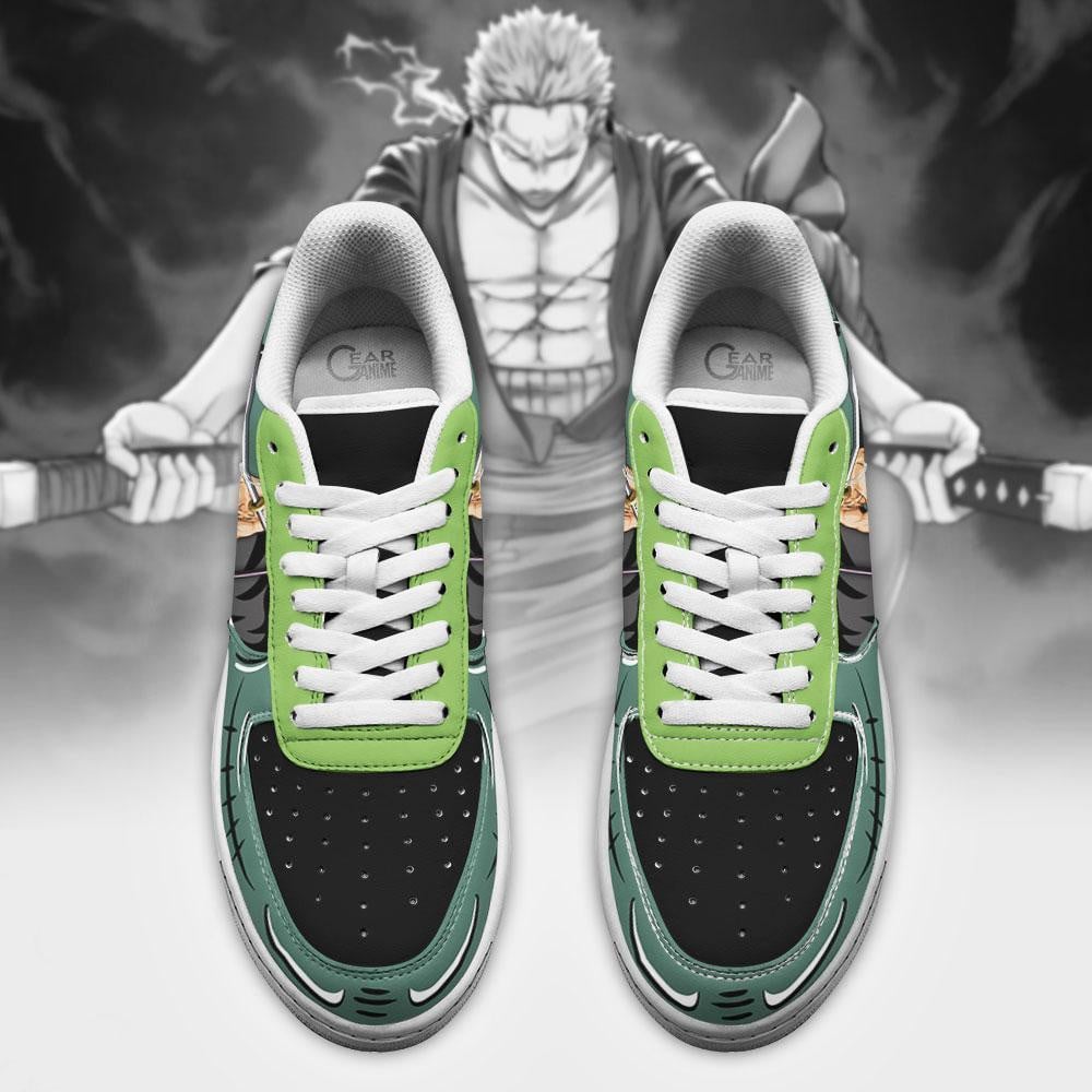 Baskets Anime Zoro Santoryu en Cuir Chaussures Basses Unisexes One Piece