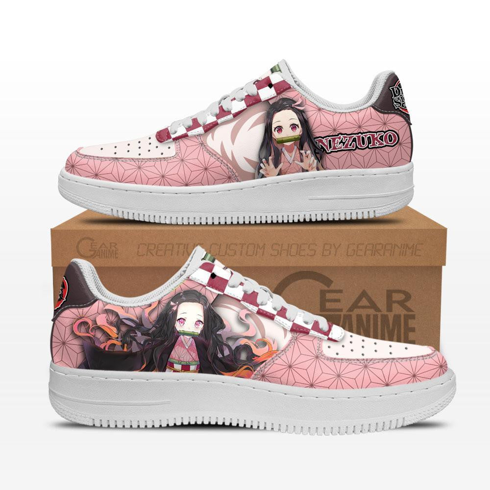 Baskets Anime Kamado Nezuko en Cuir Chaussures Basses Unisexes Demon Slayer