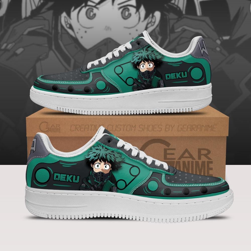 Baskets Anime Musketeer Deku en Cuir Chaussures Basses Unisexes Anime Manga