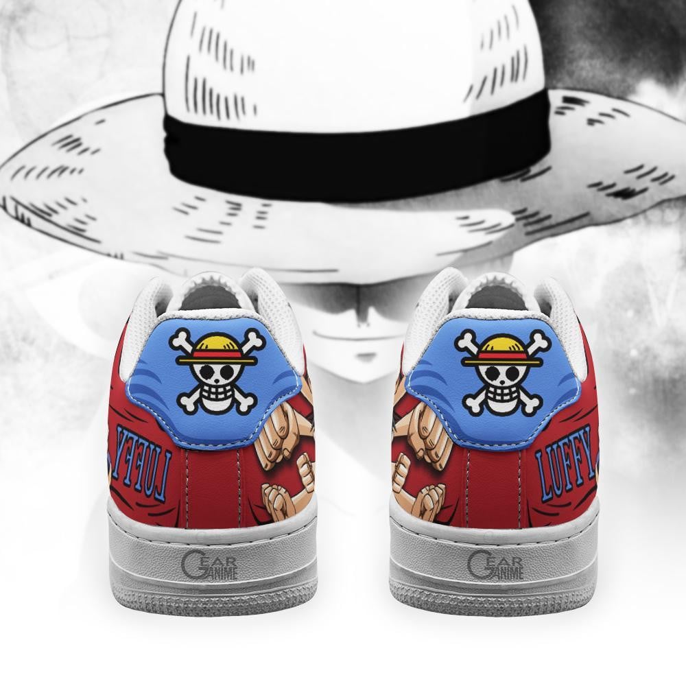 Baskets Anime Gomu Gomu Luffy en Cuir Chaussures Basses Unisexes One Piece