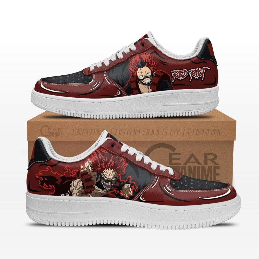 Baskets Anime Eijiro Red Riot en Cuir Chaussures Basses Unisexes Anime Manga