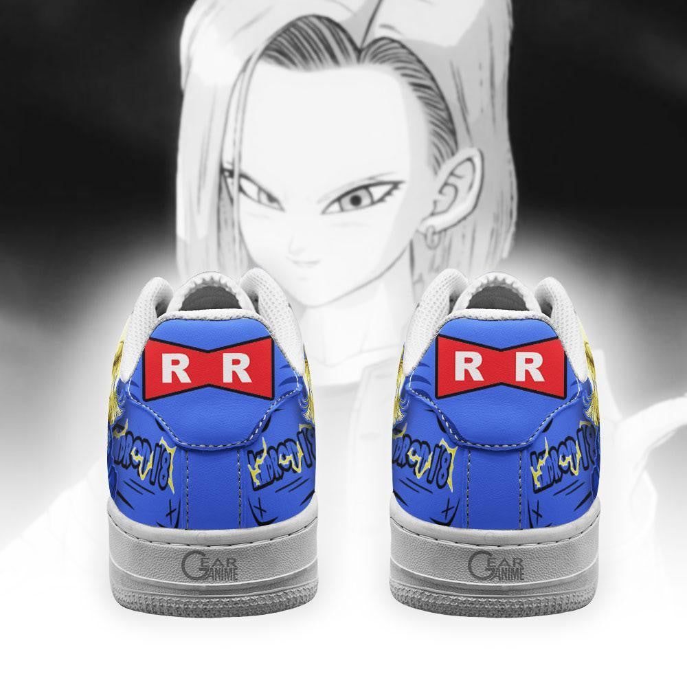 Baskets Anime Android 18 en Cuir Chaussures Basses Unisexes Anime Manga