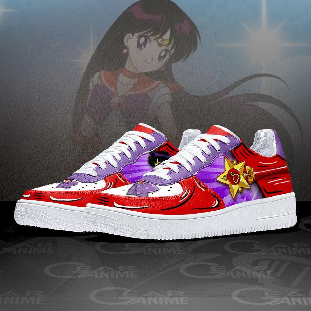 Baskets Anime Sailor Mars en Cuir Chaussures Basses Unisexes Anime Manga