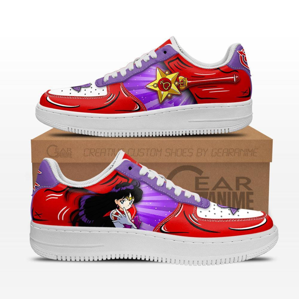 Baskets Anime Sailor Mars en Cuir Chaussures Basses Unisexes Anime Manga