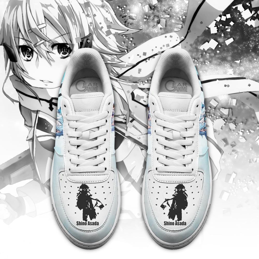 Baskets Anime Shino Asada en Cuir Chaussures Basses Unisexes Anime Manga