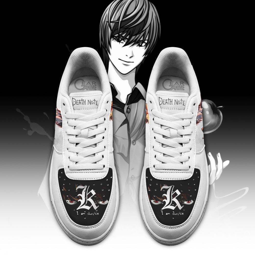 Baskets Anime Death Note Kira Light Yagami en Cuir Chaussures Basses Unisexes Anime Manga