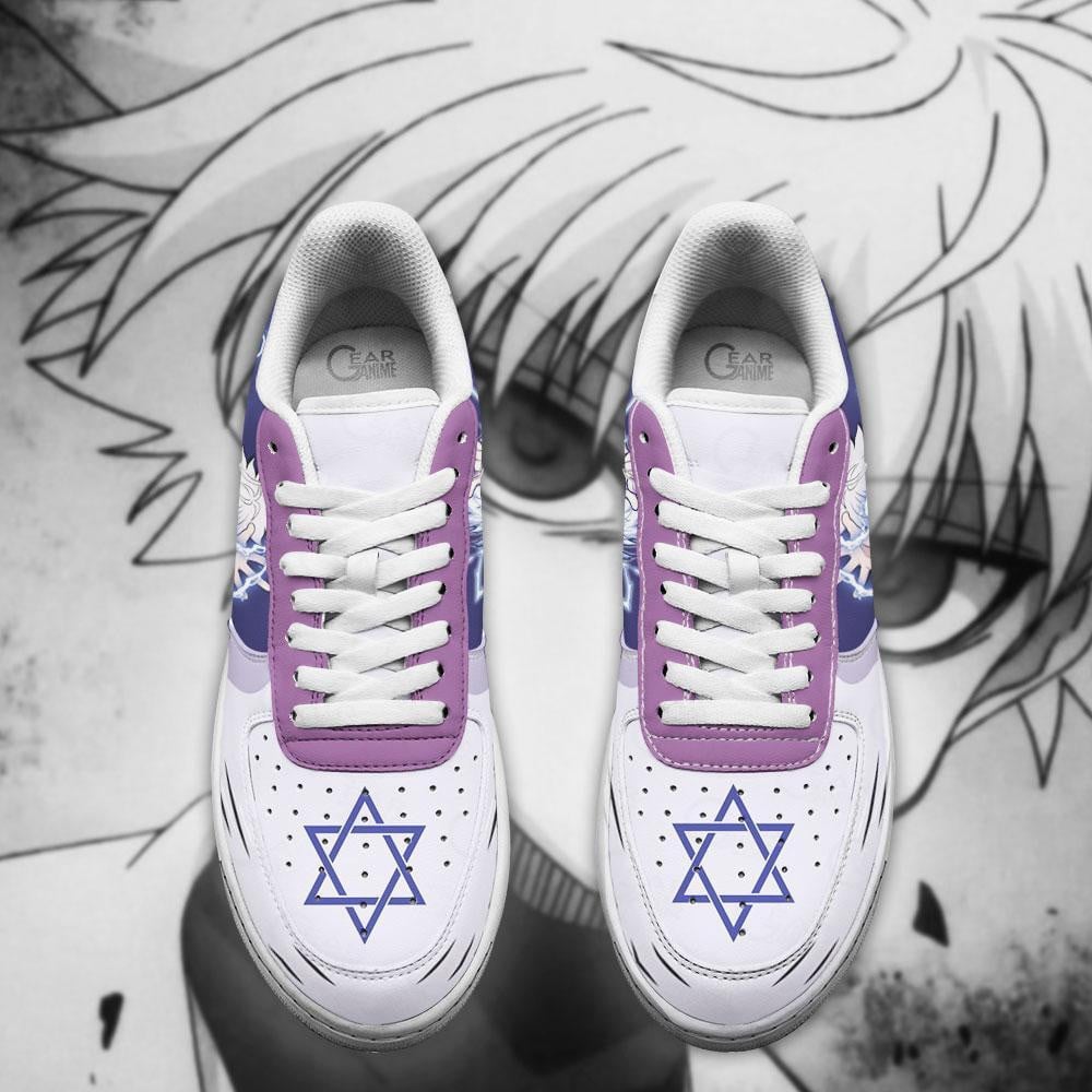 Baskets Anime Killua Zoldyck en Cuir Chaussures Basses Unisexes Anime Manga