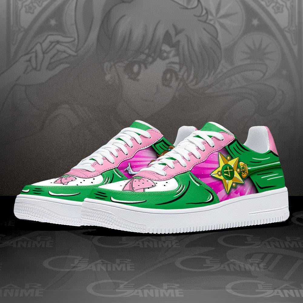 Baskets Anime Sailor Jupiter en Cuir Chaussures Basses Unisexes Anime Manga