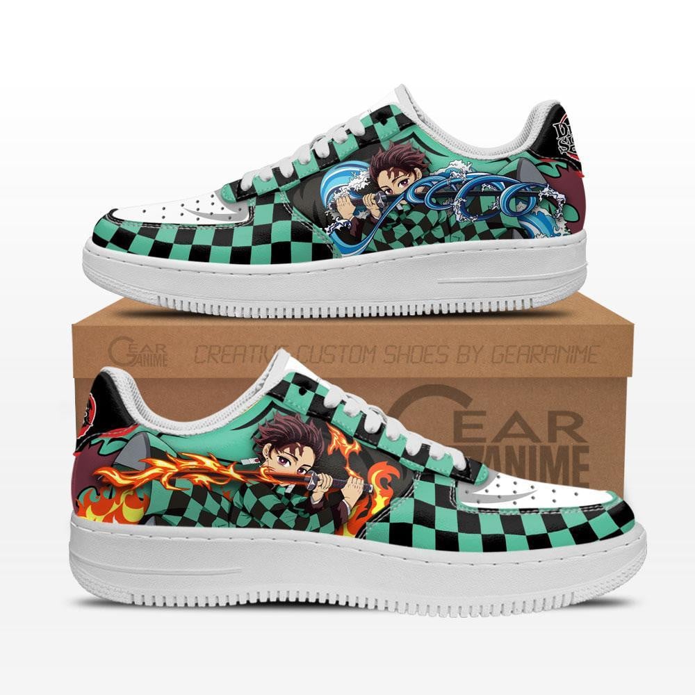 Baskets Anime Tanjro Breathing en Cuir Chaussures Basses Unisexes Anime Manga