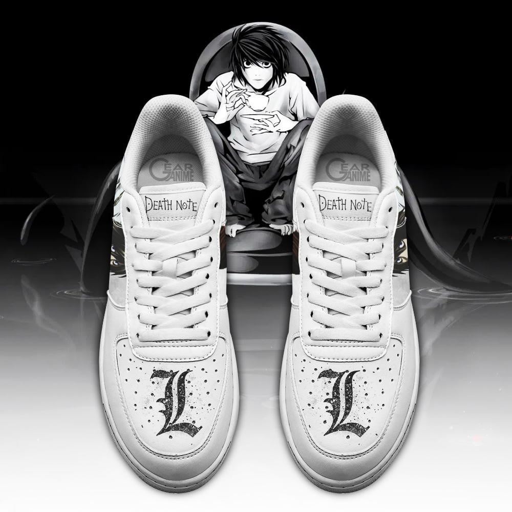 Baskets Anime Death Note L Lawliet en Cuir Chaussures Basses Unisexes Anime Manga
