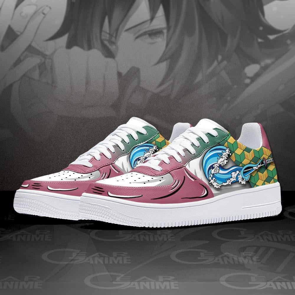 Baskets Anime Giyuu Tomioka en Cuir Chaussures Basses Unisexes Anime Manga