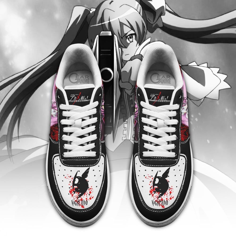 Baskets Anime Akame Ga Kill Mine en Cuir Chaussures Basses Unisexes Anime Manga