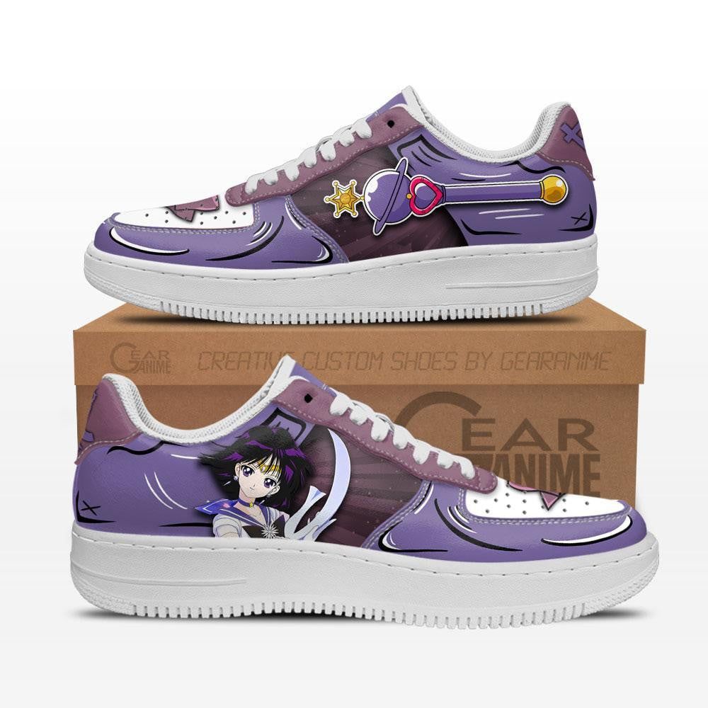 Baskets Anime Sailor Saturn en Cuir Chaussures Basses Unisexes Anime Manga