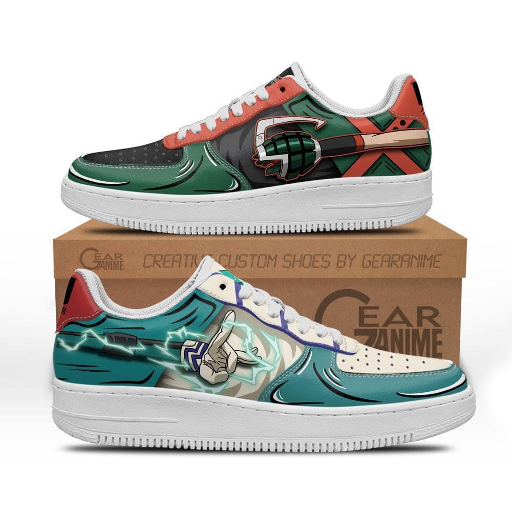 Baskets Anime Bakugo and Deku en Cuir Chaussures Basses Unisexes Anime Manga
