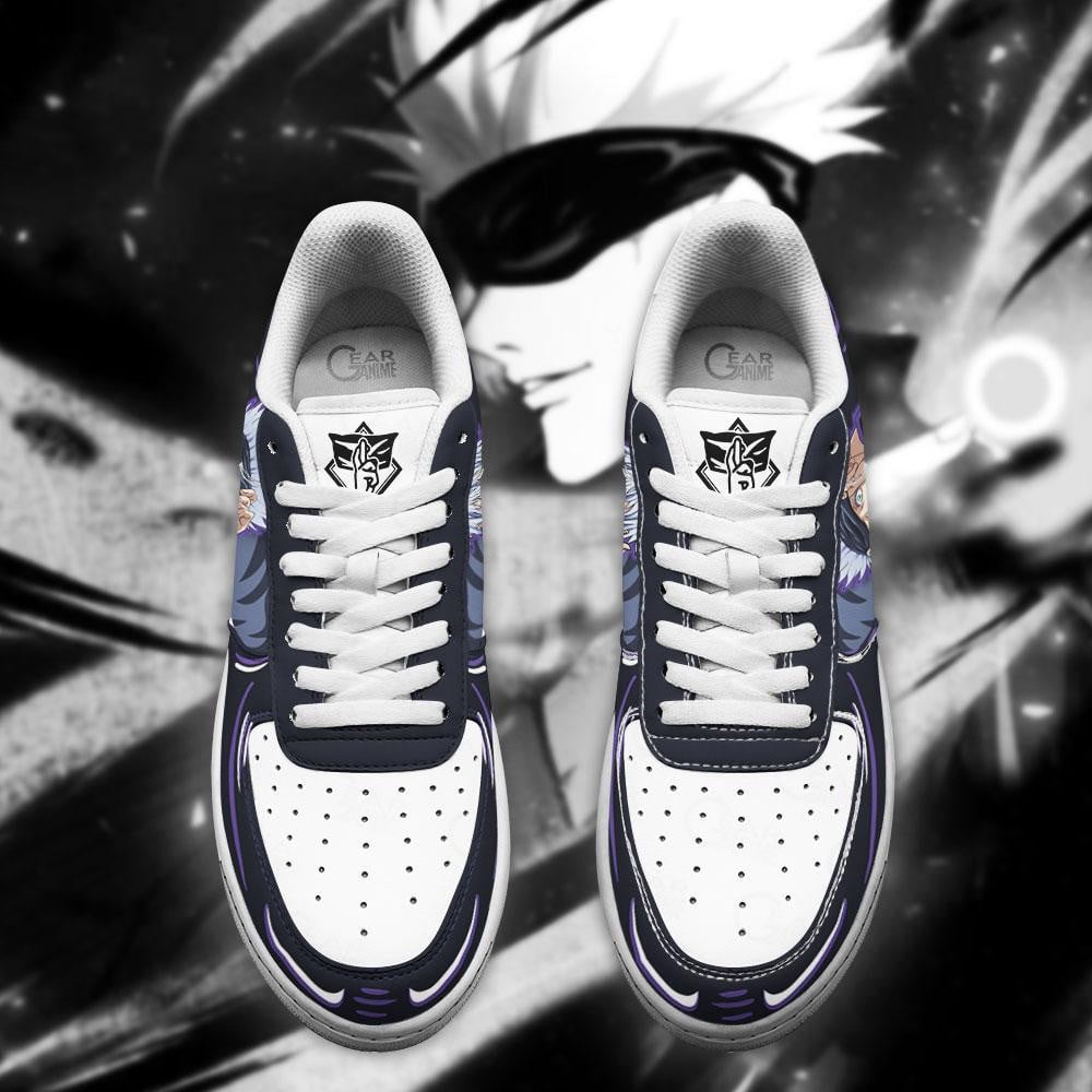 Baskets Anime Satoru Gojo en Cuir Chaussures Basses Unisexes Jujutsu Kaisen