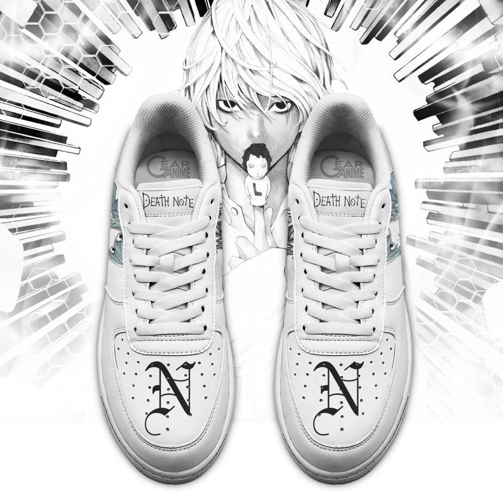 Baskets Anime Death Note Near en Cuir Chaussures Basses Unisexes Anime Manga