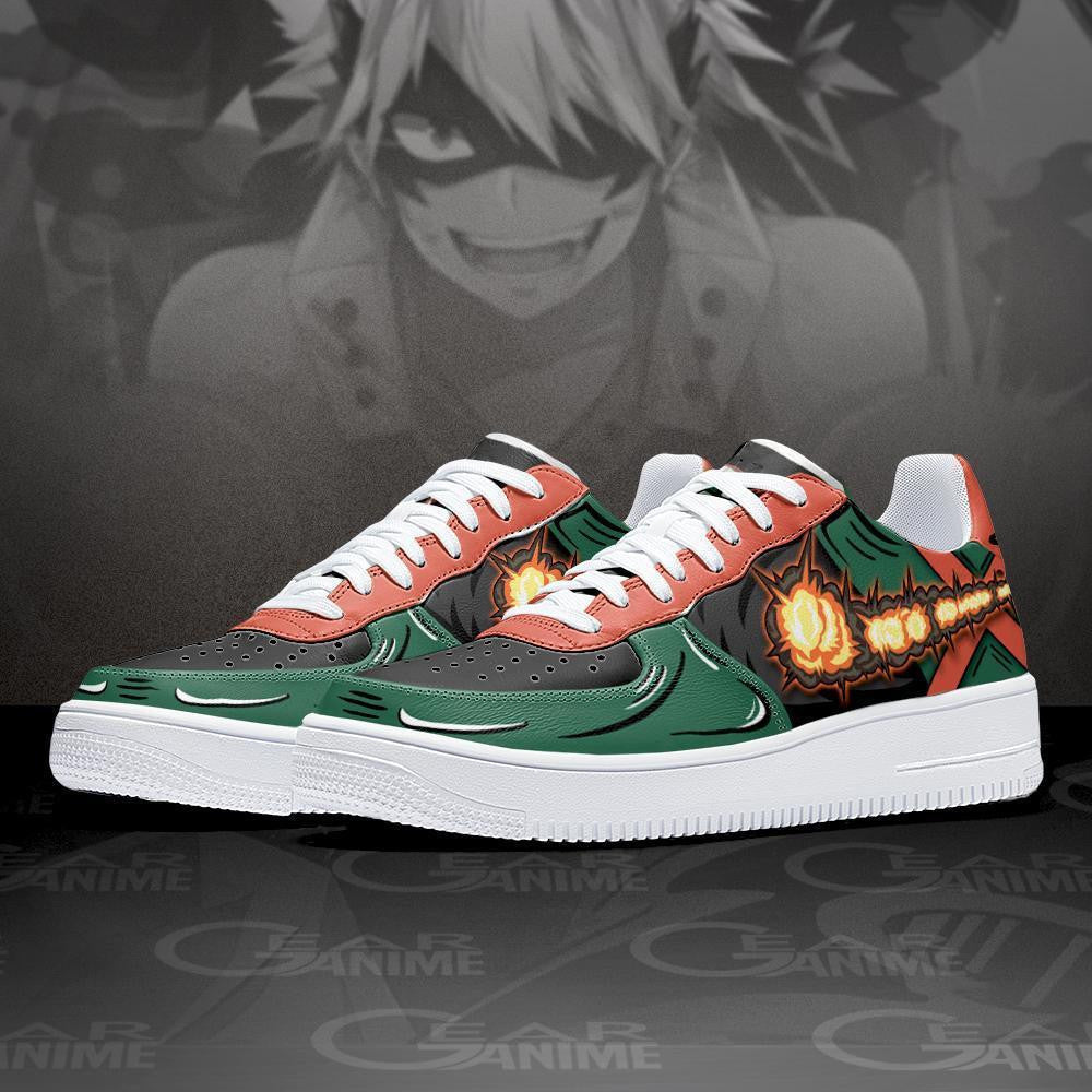 Baskets Anime Katsuki Bakugo en Cuir Chaussures Basses Unisexes Anime Manga