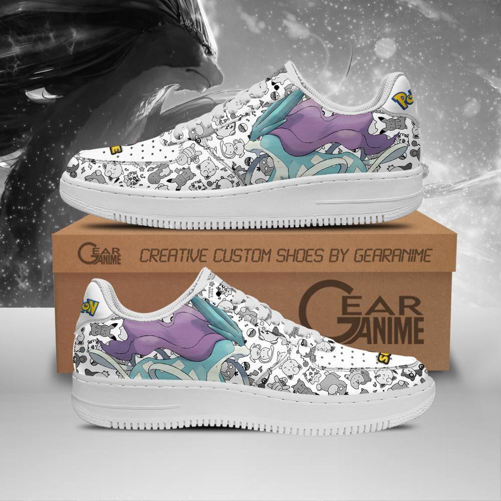 Baskets Anime Suicune en Cuir Chaussures Basses Unisexes Anime Manga