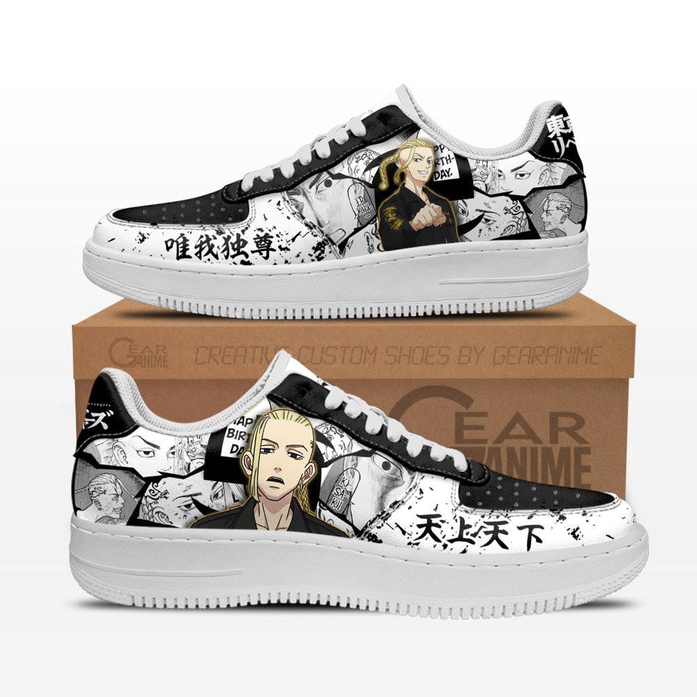 Baskets Anime Ryuguji Ken Draken en Cuir Chaussures Basses Unisexes Anime Manga